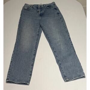 PacSun High Rise Straight Women’s Jeans Sz 27 Button Fly Blue Denim Light Wash